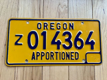 1975 Oregon Apportioned License Plate
