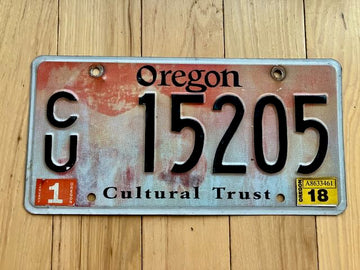 2018 Oregon Cultural Trust License Plate