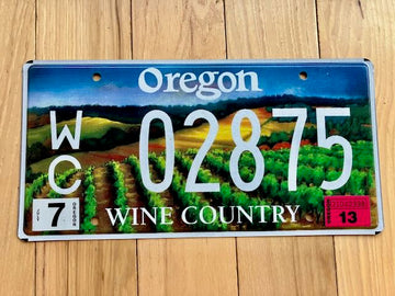 2013 Oregon Wine Country License Plate