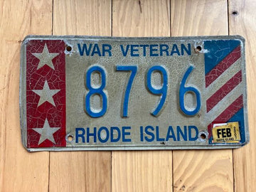 2007 Rhode Island War Veteran License Plate