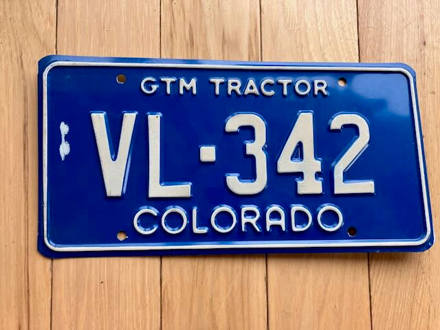 Colorado GTM Tractor License Plate