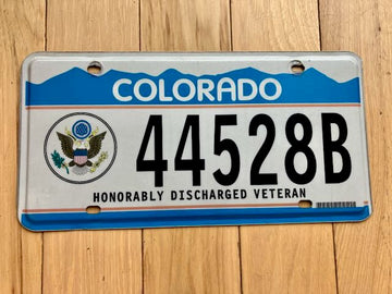 Colorado Honorably Discharged Veteran License Plate