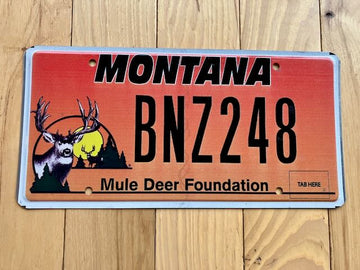 Montana Mule Deer Foundation License Plate