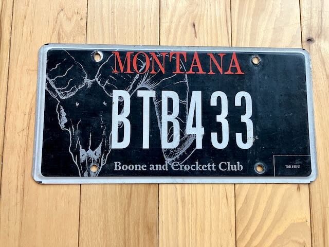 Montana Boone and Crockett Club License Plate