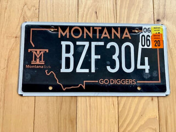 Montana Go Diggers License Plate