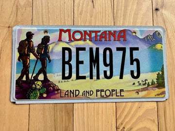 Montana Land and People License Plate