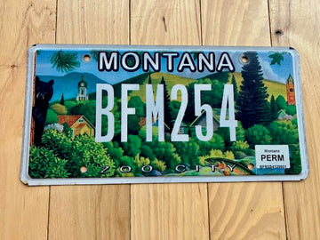 Montana Zoo City License Plate