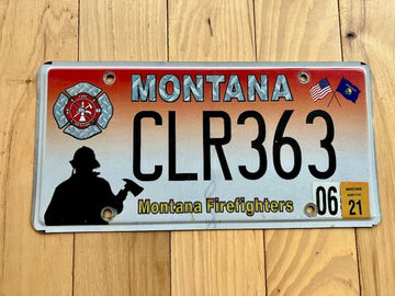 Montana Firefighters License Plate