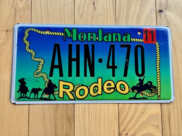 Montana Rodeo License Plate