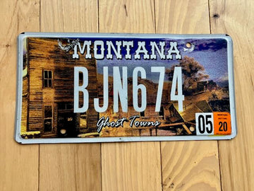 Montana Ghost Towns License Plate
