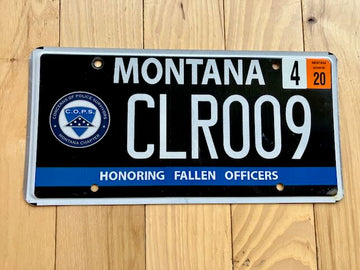 Montana Honoring Fallen Officers License Plate