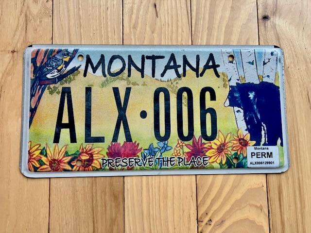 Montana Preserve The Place License Plate