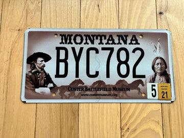 Montana Custer Battlefield Museum License Plate