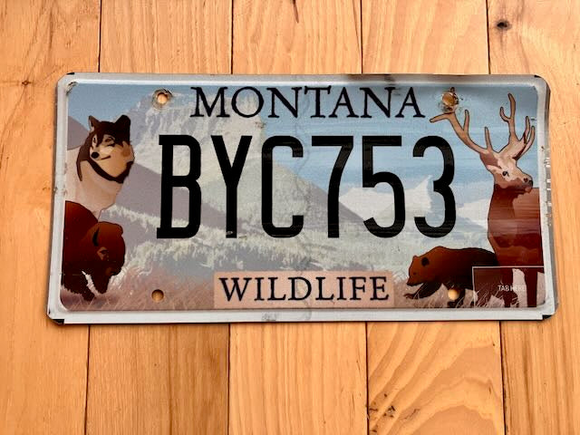 Montana Wildlife License Plate