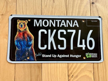 Montana Stand Up Against Hunger License Plate