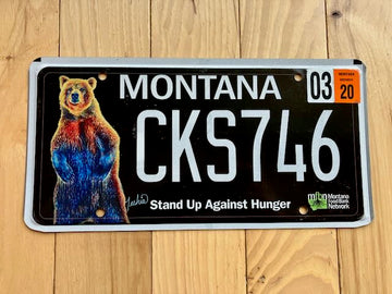 Montana Stand Up Against Hunger License Plate