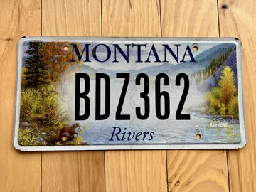 Montana Rivers License Plate