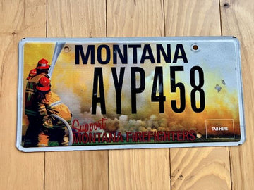 Montana Support Firefighters License Plate
