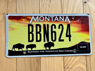 Montana Support Red Cross License Plate