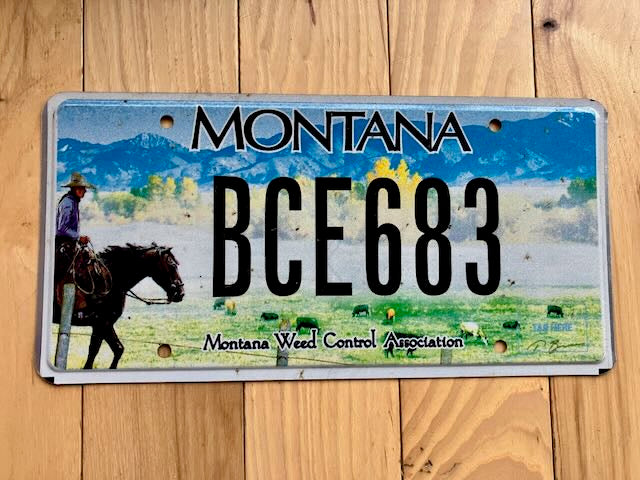 Montana Weed Control Assn License Plate