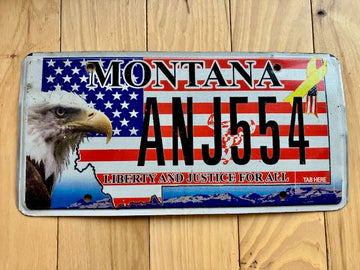 Montana Liberty and Justice For All License Plate