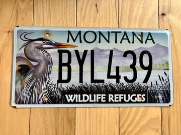 Montana Wildlife Refuges License Plate