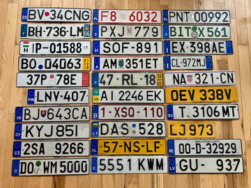 Craft/Worn Condition European License Plates
