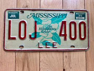 1979 Mississippi Lee County License Plate