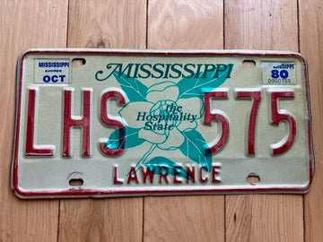 1980 Mississippi Lawrence County License Plate