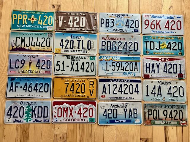 20 Set of 420 License Plates – RusticPlates