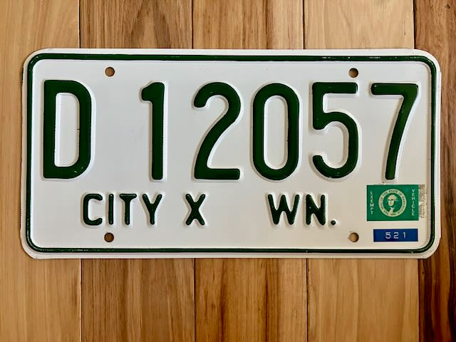 Rare Washington State City Exempt License Plate