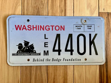 Washington State Law Enforcement Memorial License Plate