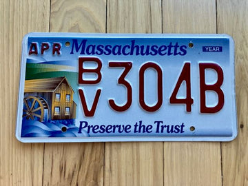 Massachusetts Preserve The Trust License Plate