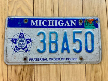 Michigan Fraternal Order of Police License Plate
