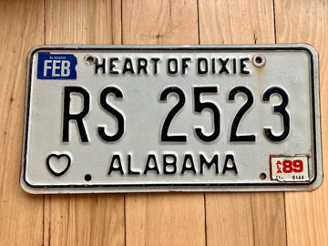 1989 Alabama Rescue Squad License Plate