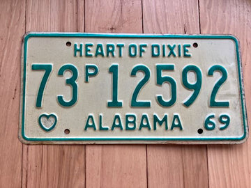 1969 Alabama License Plate