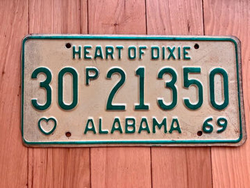 1969 Alabama Escambia County License Plate