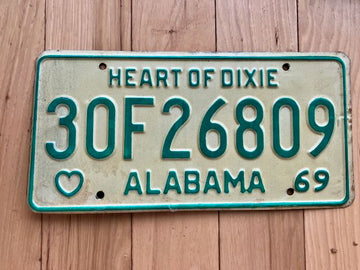1969 Alabama Escambia County License Plate