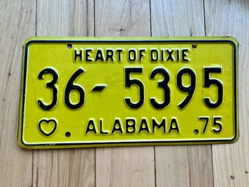 1975 Alabama Hale County License Plate