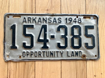 1948 Arkansas License Plate