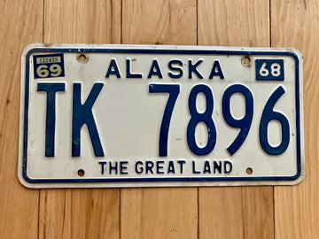 1968 Alaska License Plate