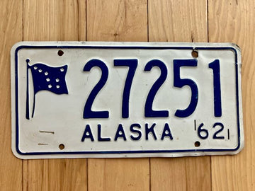 1962 Alaska License Plate