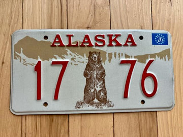 1976 Alaska Sample License Plate