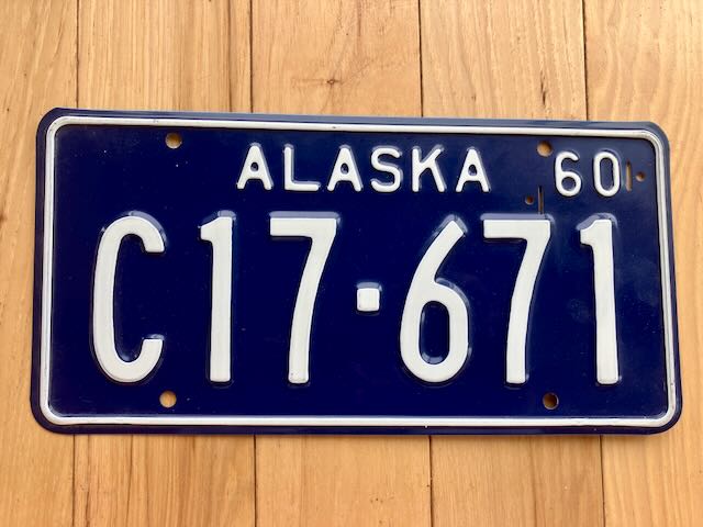 1960 Alaska Truck License Plate