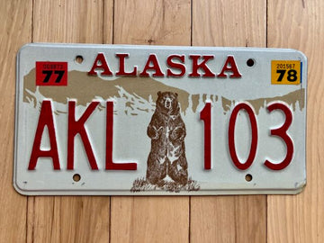 1977/1978 Alaska License Plate