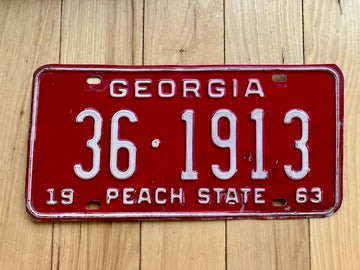 1963 Georgia License Plate