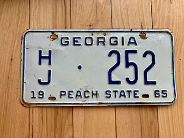 1965 Georgia License Plate