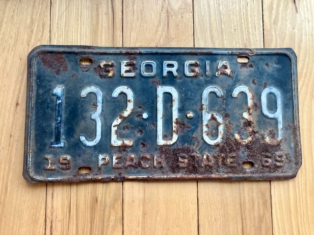 1969 Georgia License Plate