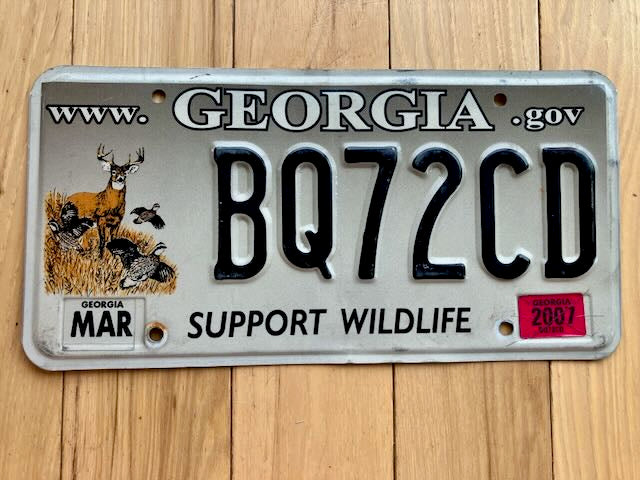 2007 Georgia Wildlife License Plate