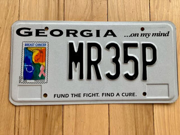 Georgia Fund the Fight. Find a Cure License Plate